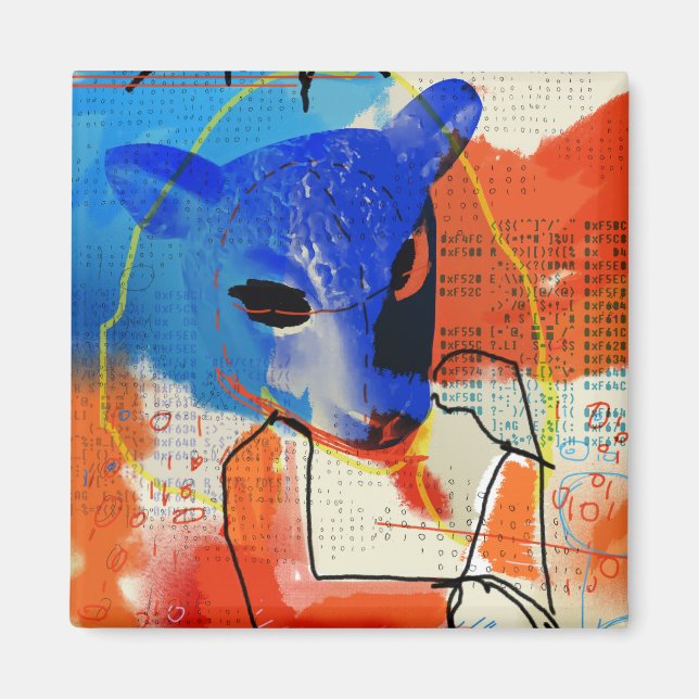 Imã Orphan Black | MK - Silhueta de máscara de ovelha (Frente)