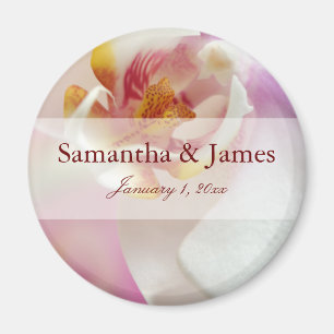 Imã Orquídea dentro Dark Vermelha e Branca