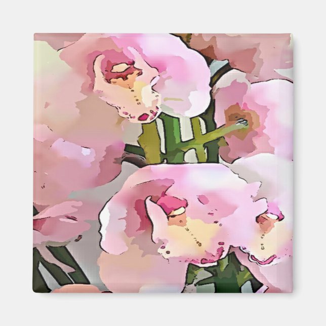 Imã Orquídea Rosa (Frente)