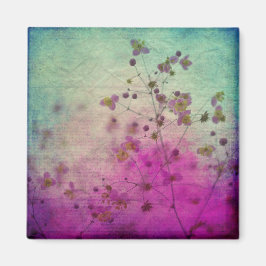 Imã Orquídea roxa-do-mato-roxo, floral e guião