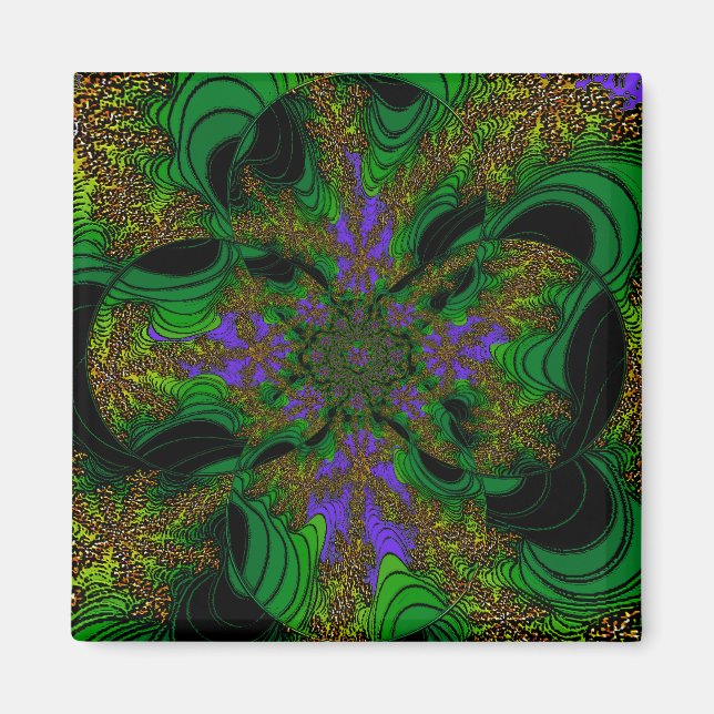 Imã "Orquídeas Selvagens" ~ Abstrato Art Impressão (Frente)