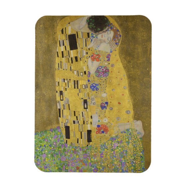 Ímã Os amantes beijando o abraço de Gustav Klimt (Vertical)