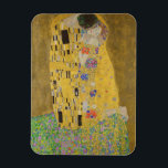 Ímã Os amantes beijando o abraço de Gustav Klimt<br><div class="desc">A luz do sol brilha do abraço do ouro que rodeia os amantes da obra-prima de Gustav Klimt, The Kiss. A cena é um paradoxo de intimidade e isolamento. O casal está sobre um precipício, um campo de flores coloridas em seus pés, mas elas estão indiferentes ao mundo ao seu...</div>