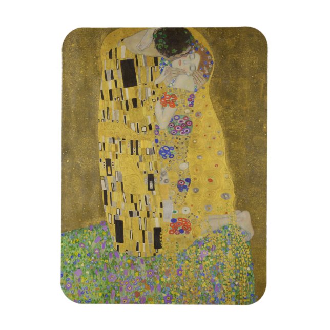 Ímã Os amantes beijando o abraço de Gustav Klimt (Vertical)