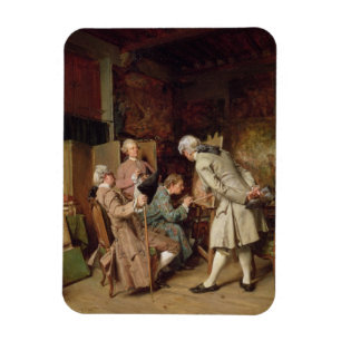 Ímã Os amantes da arte, ou o pintor, 1860 (painel)