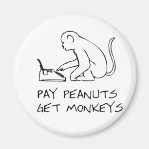 Imã Os amendoins do pagamento, obtêm macacos - ímã