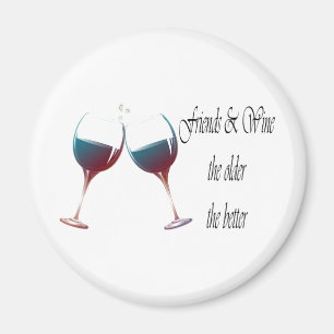 Imã Os amigos e Wine mais velho o ímã engraçado mel