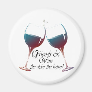 Imã Os amigos e Wine mais velho o ímã engraçado mel