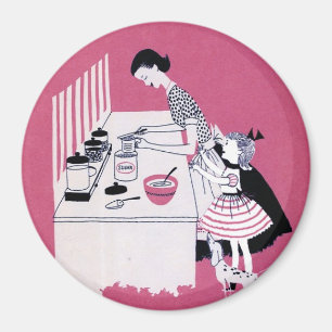 Imã Os anos 50 retros que cozem o ímã