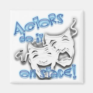 Imã Os atores fazem ímã do -Palco