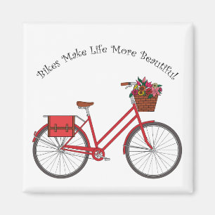 Imã Os Bikes Tornam A Vida Mais Bonita - Bicicleta Ver