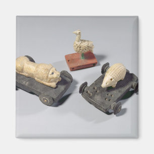 Imã Os brinquedos das crianças: um ouriço, um leão 