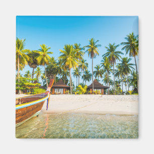 Imã Os bungalows da estância turística na praia
