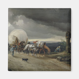 Imã Os cavalos que tiram carros levantam um monte,