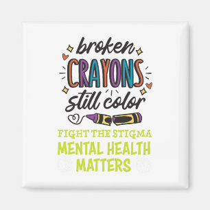 Imã Os Crayons Ainda Colorem O Problema Da Saúde Menta