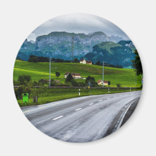 Imã Os cumes de Appenzell durante uma chuva atacam - a