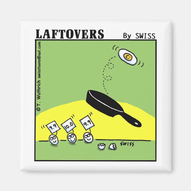 Imã Os desenhos animados engraçados do Gymnast Eggs (Frente)