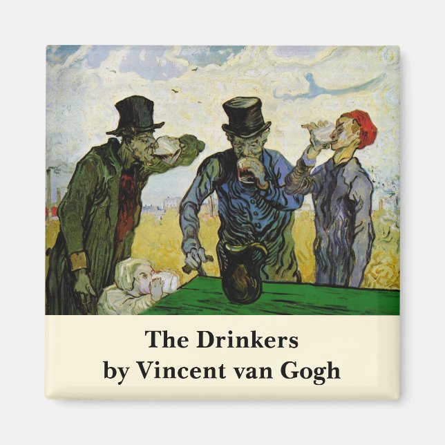 Imã Os Drinkers de Vincent van Gogh (Frente)