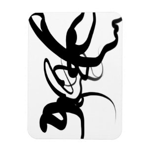 Ímã Os drivers: Abstrato preto e branco