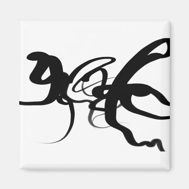 Imã Os drivers: Abstrato preto e branco (Frente)