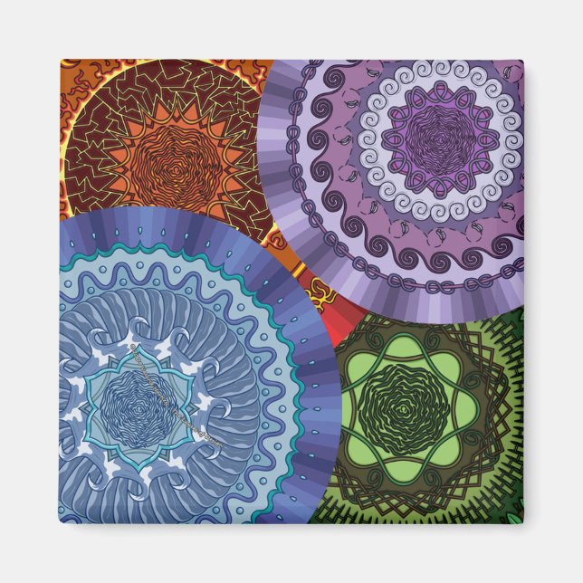 Imã Os elementos do ímã Mandalas (Frente)