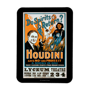 Ímã Os espírito retornam? Houdini diz NÃO - prova-o
