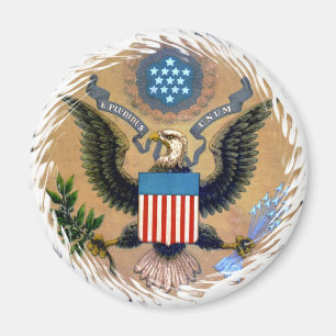 Imã Os Estados Unidos da América patrióticos de E