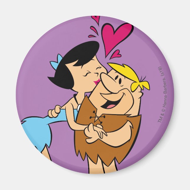 Imã Os Flintstones | Betty Kissing Barney (Frente)