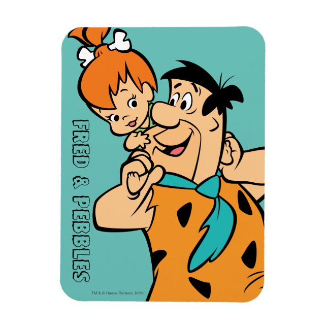 Ímã Os Flintstones | Fred & Pebbles Flintstone (Vertical)