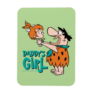 Ímã Os Flintstones   Fred & Pebbles - Garota Pai
