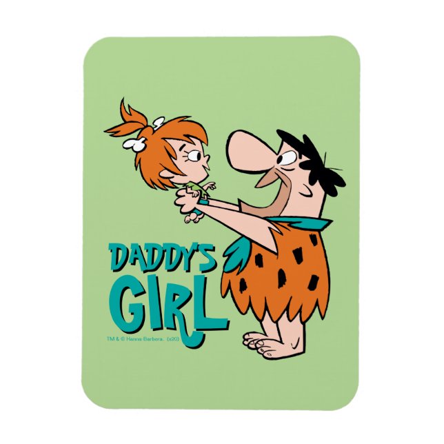 Ímã Os Flintstones | Fred & Pebbles - Garota Pai (Vertical)