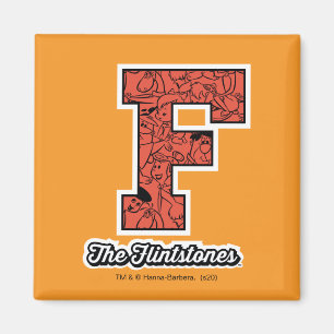 Imã Os Flintstones Monograma de estilo colegial