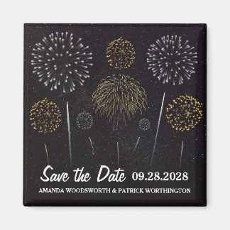 Imã Os Fogos De Artifício Pareciam Pretos Dourados Sal