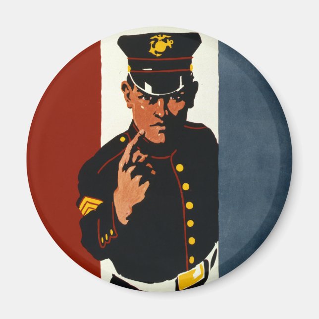 Imã Os fuzileiros americanos querem você (Frente)