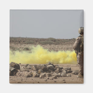 Imã Os fuzileiros navais fornecem a segurança