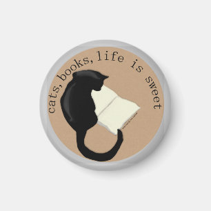 Imã os gatos, livros, vida são doces