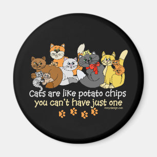 Imã Os gatos são como microplaquetas de batata