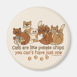 Imã Os gatos são como microplaquetas de batata