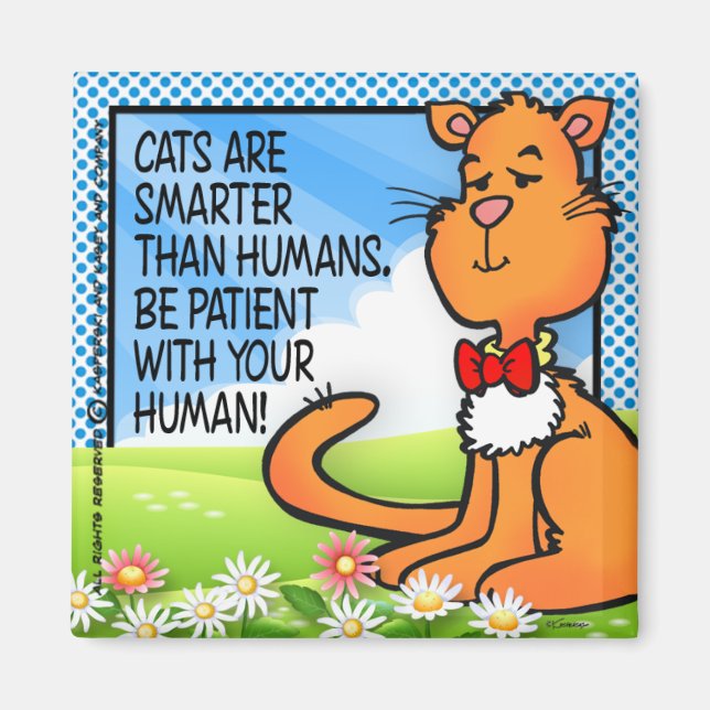 Imã Os Gatos São Mais Inteligentes (Frente)