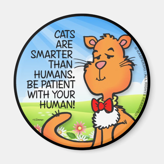 Imã Os Gatos São Mais Inteligentes (Frente)