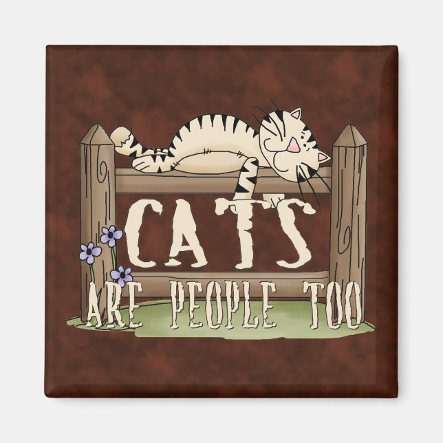 Imã Os gatos também são Pessoas (Frente)