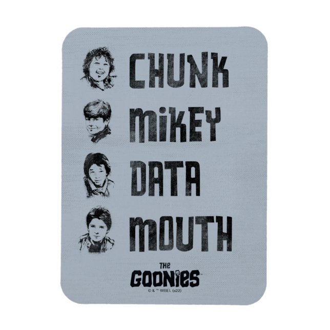 Ímã Os Goonies | Parte, Mikey, Dados, Boca (Vertical)