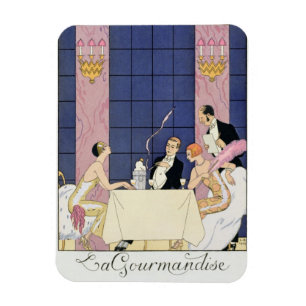 Ímã Os Gourmands, 1920-30 (impressão do pochoir)