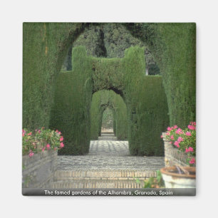 Imã Os jardins famosos do Alhambra, Granada, espanha