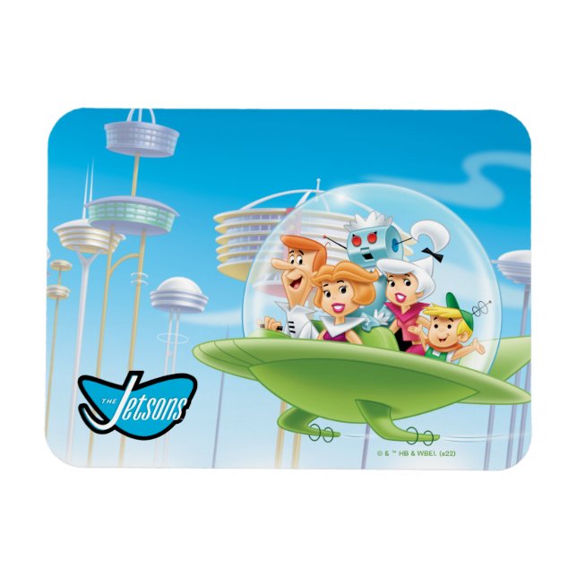 Ímã Os Jetsons | Carro Voador Familiar (Horizontal)