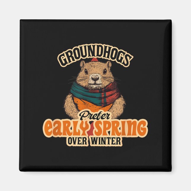 Imã Os marmotas preferem a primavera cedo ao inverno  (Frente)