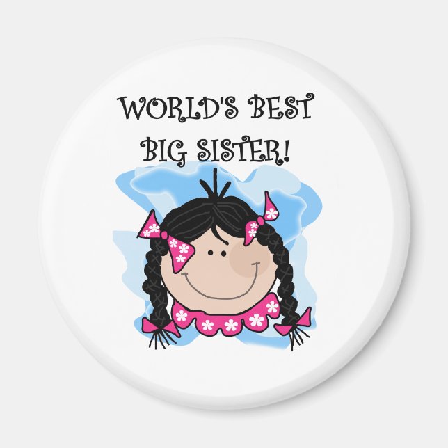 Imã Os melhores Camisetas da Irmã Grande do Mundo de C (Frente)