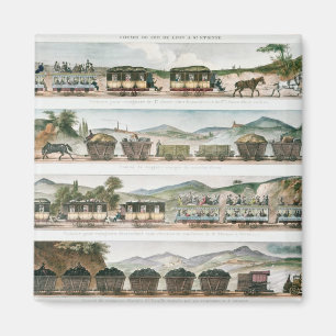 Imã Os passageiros e transportam a primeira linha