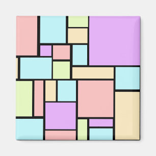 Imã Os Pastels abstraem o ímã colorido da arte