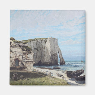 Imã Os penhascos em Etretat após a tempestade, 1870